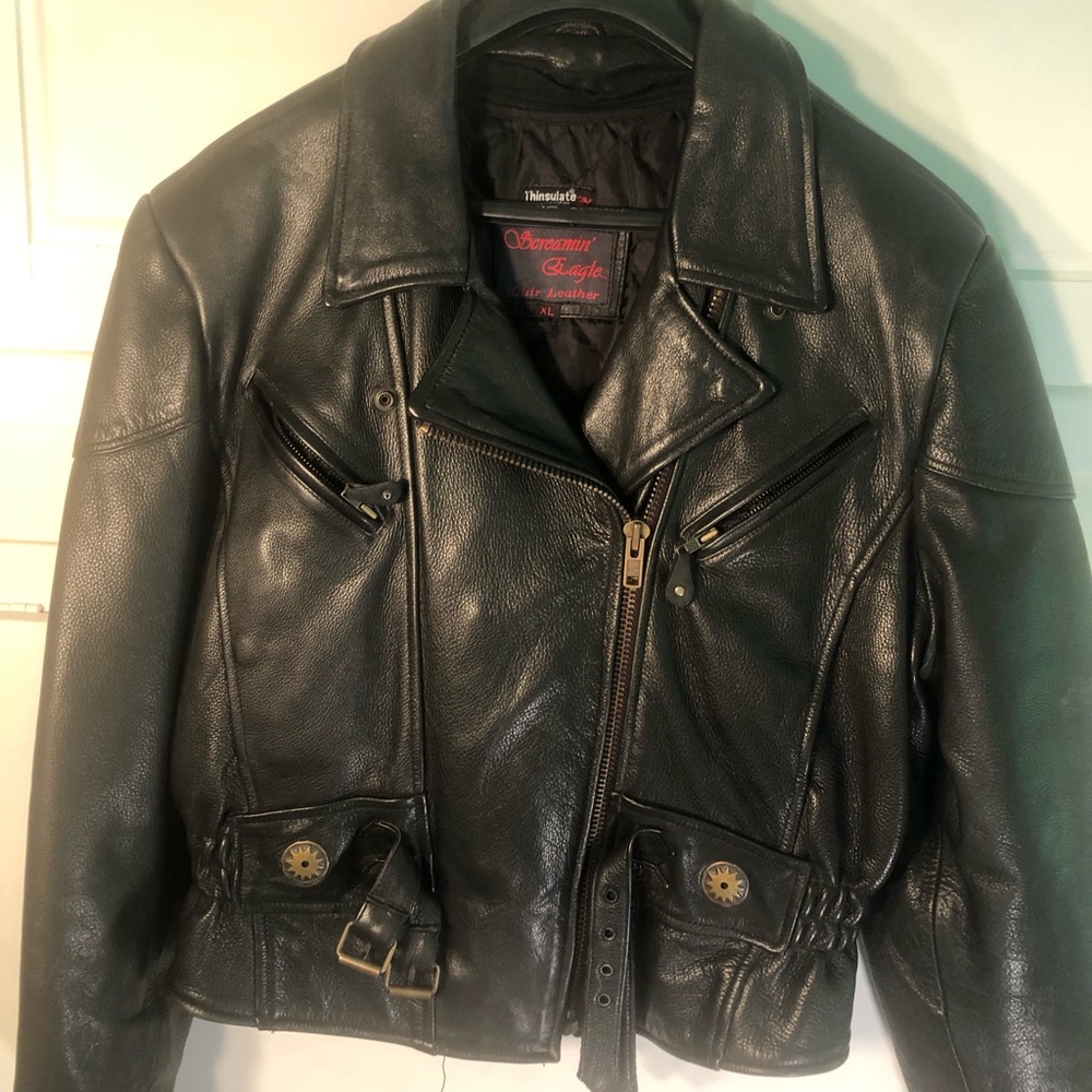 Scott Black Leather Women's Jacket